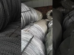 22 катушки оцинкованная колючая проволока Concertina бритва колючая проволока с покрытой цинком поверхностью